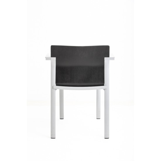gebruikte Ahrend 360 4-leg chair with armrests tweedehands Canteen chairs