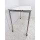 tweedehands - gebruikt - refurbished Ahrend Move-it standing table on wheels, white solid core stainless steel 150x75 Standing  table