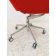 tweedehands - gebruikt - refurbished Arper Aston 1927 Office Chair, Red Fabric and Chrome Armchair