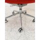 tweedehands - gebruikt - refurbished Arper Aston 1927 Office Chair, Red Fabric and Chrome Armchair