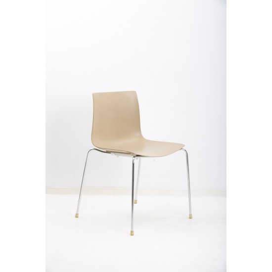 tweedehands gebruikt refurbished Kantinestoelen Arper Catifa 46 4-Poot Stoel Mokka tweedehands - gebruikt - refurbished Arper Catifa 46 4-Poot Stoel Mokka Kantinestoelen
