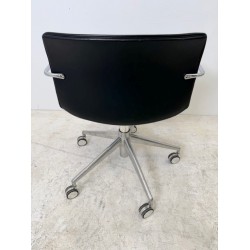 Arper Catifa 53 design bureaustoel swivel zwart leer