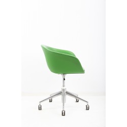 Arper Duna Chair Leather Sled Base