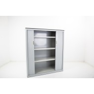 Aspa Roller Door Storage Cabinet Grey 137cm