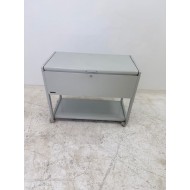 Atlanta mobile filing cabinet for hanging files, gray metal