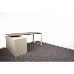 Balma Mixt Desk with Side Cabinet Walnut