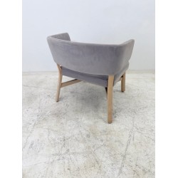 Billiani Croissant armchair and sofa set, light gray beech