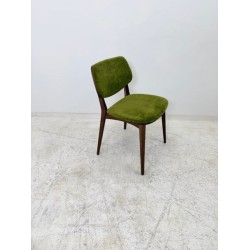 Billiani Doll 552 stoelen groen velours stof en walnoot poten