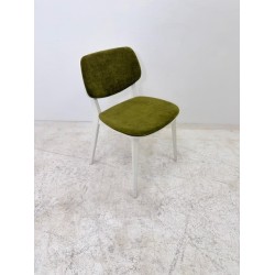 Billiani Doll 552 stoelen groen en blauw velours stof wit frame