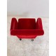 tweedehands - gebruikt - refurbished Bulo Pub en Club bureaustoel rood fluweel Thuiswerk bureaustoel