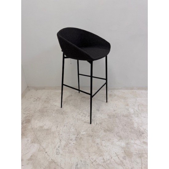 tweedehands gebruikt refurbished Krukken Caligaris kruk antraciet stof zwart showroommodel tweedehands - gebruikt - refurbished Caligaris kruk antraciet stof zwart showroommodel Krukken