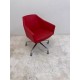 tweedehands - gebruikt - refurbished Casala Parker VI 2731 /10 conference chair red fabric on casters Armchair