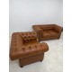 tweedehands gebruikt refurbished Bank Chesterfield set 2-zits bank en fauteuil cognac kunstleer design tweedehands - gebruikt - refurbished Chesterfield set 2-zits bank en fauteuil cognac kunstleer design Bank