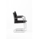 tweedehands - gebruikt - refurbished Haworth Comforto 5588S Sledestoel Zwart Leer Stapelbare stoelen
