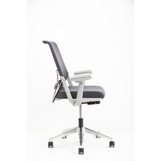 gebruikte Haworth Comforto 59 D5965 bureaustoel chrome frame tweedehands Bureaustoelen