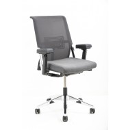 Haworth Comforto 59 office chair chrome frame and black armrests