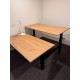 tweedehands gebruikt refurbished showroom desks Dencon Sega electric sit-stand desk oak desk black frame showroom model tweedehands - gebruikt - refurbished Dencon Sega electric sit-stand desk oak desk black frame showroom model showroom desks