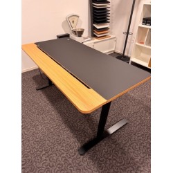 Dencon v7 elektrisch design zit-sta bureau 160x80cm zwart eiken fineer showroommodel 