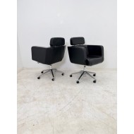 Giroflex 21 6092 Tango vergaderfauteuil zwart op wielen