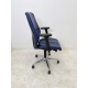 tweedehands - gebruikt - refurbished Giroflex 64-9278 manager bureaustoel donkerblauw leer 4D NPR armleuningen Design bureaustoel