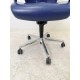 tweedehands - gebruikt - refurbished Giroflex 64-9278 manager bureaustoel donkerblauw leer 4D NPR armleuningen Design bureaustoel