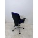 tweedehands - gebruikt - refurbished Giroflex 64-3578 bureaustoel blauw stof 4D armleuningen gepolijst voetenkruis NPR1813 bureaustoelen