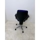 tweedehands - gebruikt - refurbished Giroflex 64-3578 bureaustoel blauw stof 4D armleuningen gepolijst voetenkruis NPR1813 bureaustoelen