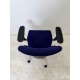 tweedehands - gebruikt - refurbished Giroflex 64-3578 bureaustoel blauw stof 4D armleuningen gepolijst voetenkruis NPR1813 bureaustoelen