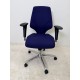 tweedehands - gebruikt - refurbished Giroflex 64-3578 bureaustoel blauw stof 4D armleuningen gepolijst voetenkruis NPR1813 bureaustoelen
