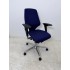 Giroflex 64-3578 bureaustoel blauw stof 4D armleuningen gepolijst voetenkruis