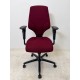 tweedehands - gebruikt - refurbished Giroflex 64-3578 bureaustoel bordeaux stof zwart frame 4D armleuningen NPR1813 bureaustoelen