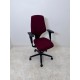 tweedehands - gebruikt - refurbished Giroflex 64-3578 bureaustoel bordeaux stof zwart frame 4D armleuningen NPR1813 bureaustoelen