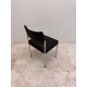 tweedehands - gebruikt - refurbished Giroflex 7123 vintage 4poot stoel zwart kunstleer 4-poot stoelen