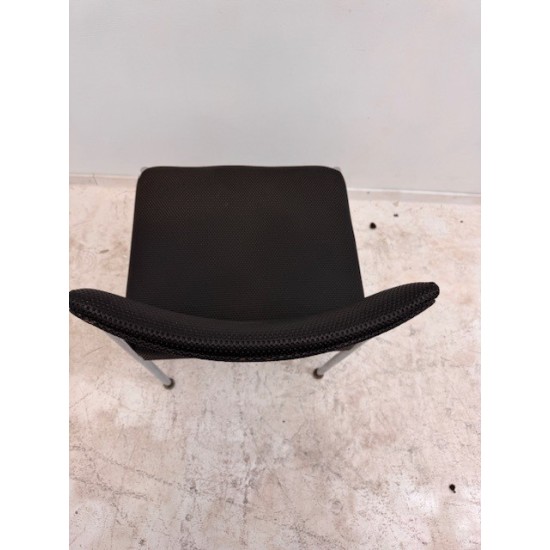 tweedehands - gebruikt - refurbished Giroflex 7123 vintage 4poot stoel zwart kunstleer 4-poot stoelen