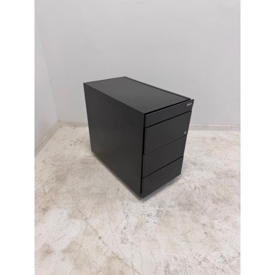 tweedehands - gebruikt - refurbished Gispen Ladenblok 3L zwart metallic Ladenblok