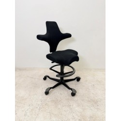 HAG Capisco 8106 Office Chair, Black Fabric, Base Ring 
