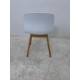 tweedehands gebruikt refurbished Kantinestoelen Hay AAC12 About a Chair stoel taupe en grijs houten poten tweedehands - gebruikt - refurbished Hay AAC12 About a Chair stoel taupe en grijs houten poten Kantinestoelen