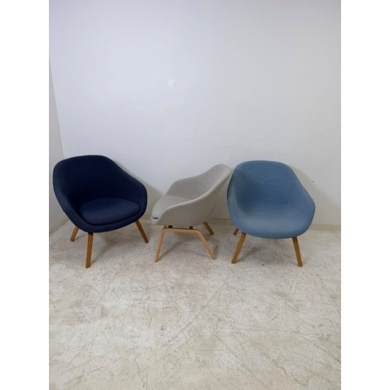 tweedehands - gebruikt - refurbished HAY AAL83 design fauteuil in 3 unieke kleuren goede staat! Kuipstoelen
