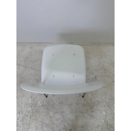 tweedehands - gebruikt - refurbished HAY Soft Edge 45 stoel wit zeer goede staat - stapelbaar Kantinestoelen