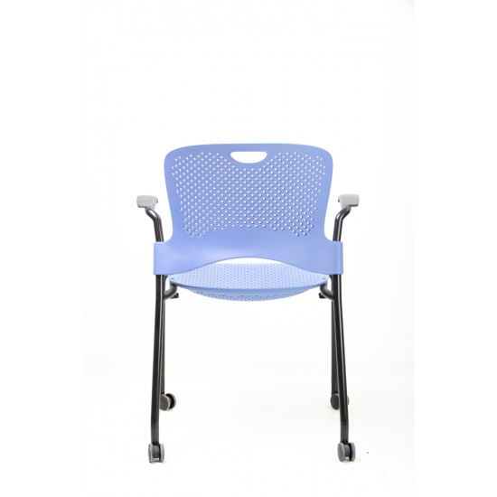 tweedehands gebruikt refurbished Stapelbare stoelen Herman Miller Caper 4-poot Stoel wieltjes tweedehands - gebruikt - refurbished Herman Miller Caper 4-poot Stoel wieltjes Kantinestoelen