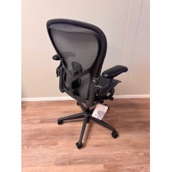 Herman Miller Aeron C Classic refurbished carbon full options posturefit polished foot cross