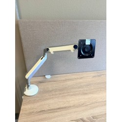 Humanscale M2 single monitorarm gasveer wit gepolijst bladklem gebruikt