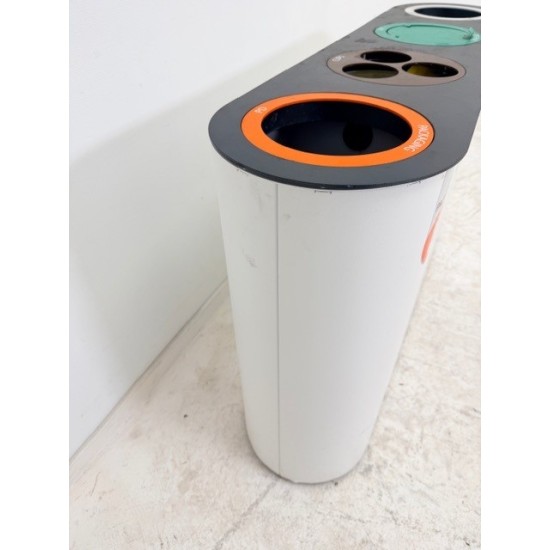 tweedehands - gebruikt - refurbished Lune Split afvalbak met scheidingsunit Prullenbak