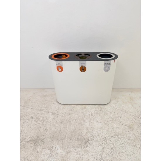 tweedehands - gebruikt - refurbished Lune Split afvalbak met scheidingsunit Prullenbak