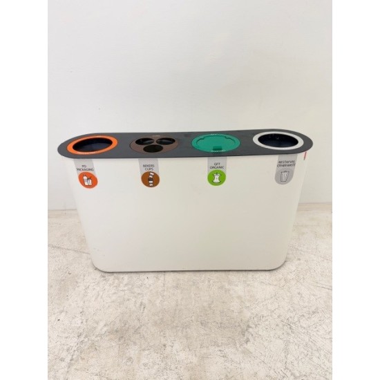 tweedehands - gebruikt - refurbished Lune Split afvalbak met scheidingsunit Prullenbak