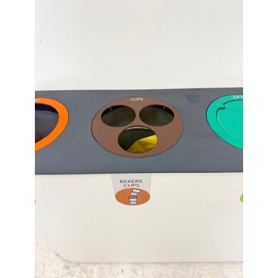 tweedehands - gebruikt - refurbished Lune Split afvalbak met scheidingsunit Prullenbak