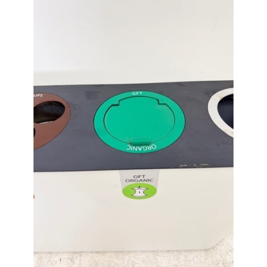 tweedehands - gebruikt - refurbished Lune Split afvalbak met scheidingsunit Prullenbak