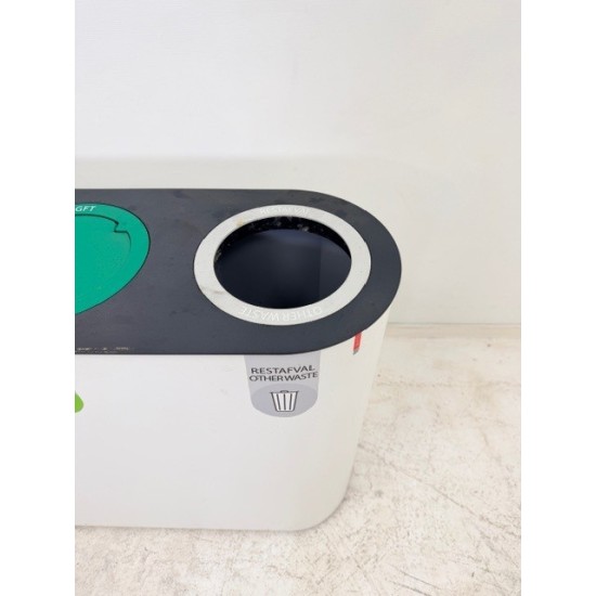 tweedehands - gebruikt - refurbished Lune Split afvalbak met scheidingsunit Prullenbak