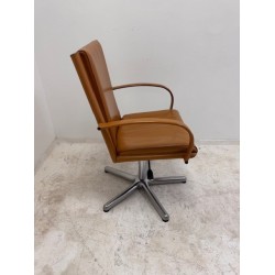 Matteo Grassi Tito Agnoli conference desk chairs light brown leather