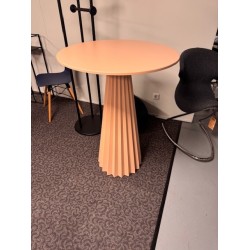 Midj Plisse Bistrot table 70 cm pink / metal top showroom model
